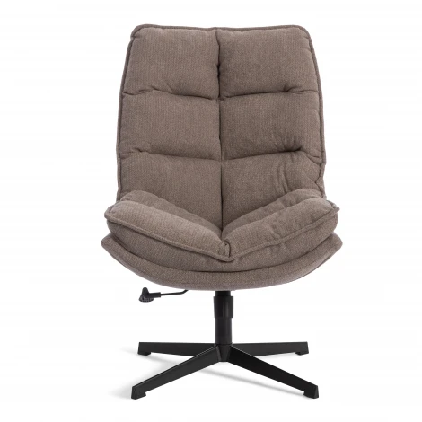 Кресло лаунж Reflex/Рефлекс с пуфом велюр/букле (HYP), бежевый Tetchair 25507