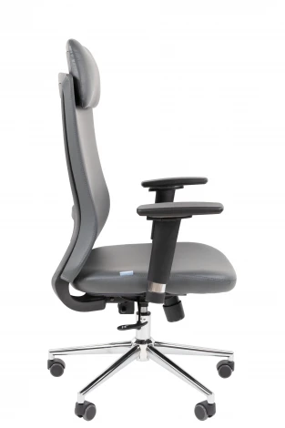 Офисное кресло Chairman 500LUX Россия экокожа cерый 7184505