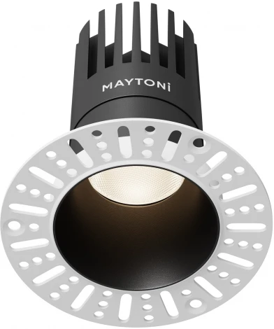Встраиваемый светильник под гипсокартон Maytoni Dip DL122-15W-4K-TRS-B (LED, 220V, круглые)