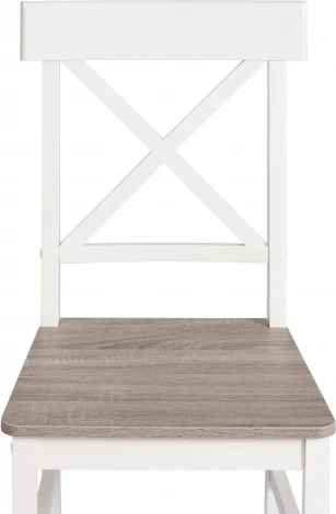 Обеденный комплект Хадсон (стол + 4 стула)/ Hudson Dining Set (mod.0104) (МДФ /Белый,Серый)