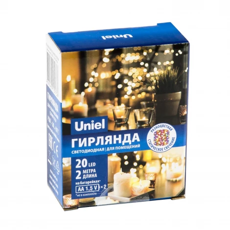 Гирлянда Uniel ULD-S0200-020/SСB/2AA MULTI IP20 DEW