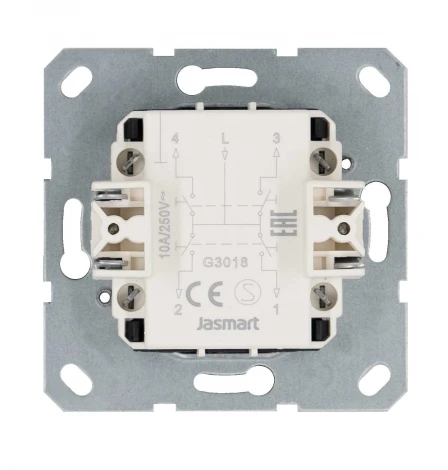 Выключатель жалюзи одноклавишный (мокко) Jasmart G-Classic G3018Z