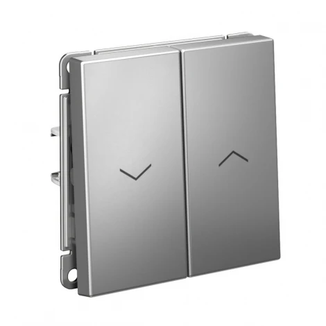 Выключатель жалюзи двухклавишный (сталь) Systeme Electric GAL000919
