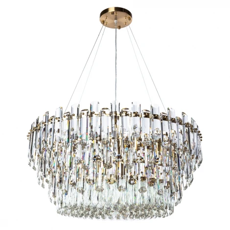 Подвесная люстра каскадная Divinare Bellatrix 3510/17 SP-18 (220V, хрусталь, на тросе)