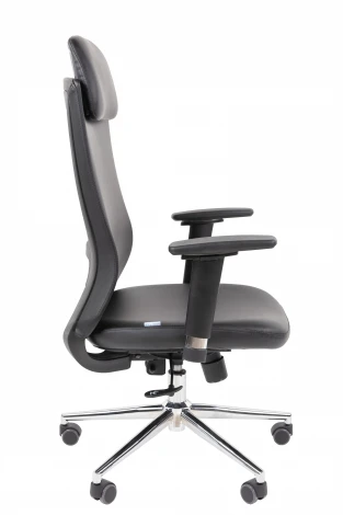 Офисное кресло Chairman 500LUX Россия экокожа черный 7184480