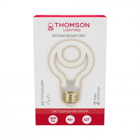 Лампочка светодиодная филаментная белая трубка E27 4W Thomson Deco Spiral TH-B2403