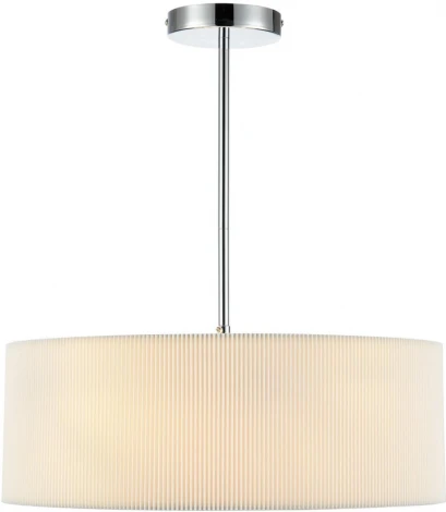 Потолочная люстра на штанге Lumion Zigrisa 8110/5 хром/белый, металл/текстиль E14 5*40W 220V (круглые)