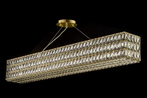 Подвесная люстра Arti Lampadari Lioni E 1.5.100x16.100 G (220V, хрусталь, на тросе)