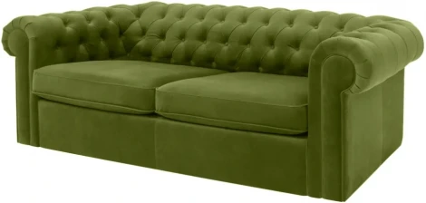 Диван Chesterfield ОГОГО (арт.344550), (Ткань/Зеленый)