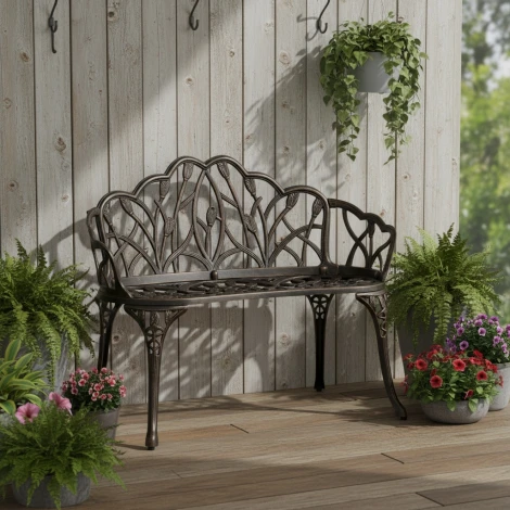 Скамья Secret de Maison Strauss (Штраус) алюминиевый сплав, 99хх56х76см, бронзовый Tetchair 11703