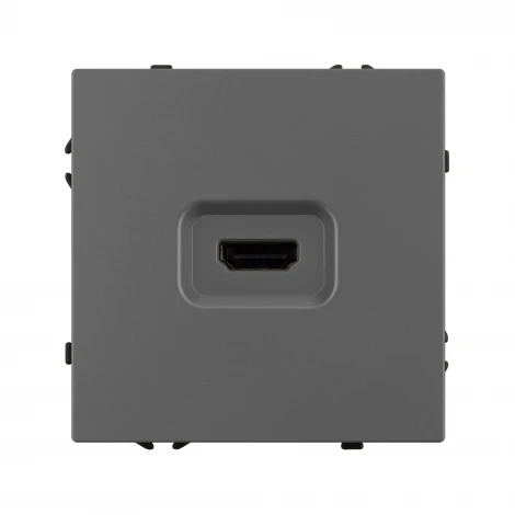 Механизм HDMI розетки SCT-NOBE-MHD1-SFPL-GR (Arlight, Серый базальт) 061844