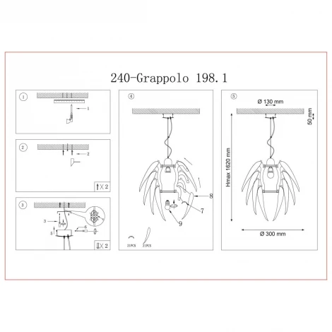 Подвесная люстра Lucia Tucci Grappolo 198.1 bianco