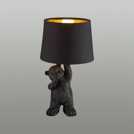 Настольная лампа Lumion Bear 5662/1T черный E14 40W 220V (выключатель, животные)