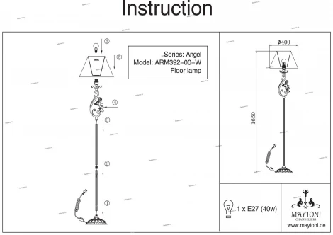Торшер Maytoni Angel ARM392-00-W