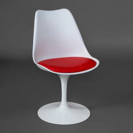 Стул Тулип Фэшн Чаир/Tulip Fashion Chair (мод.109)/1 шт. в упаковке металл/пластик/PU, 48 x 55 x 81см, белый / красный Tetchair 19096