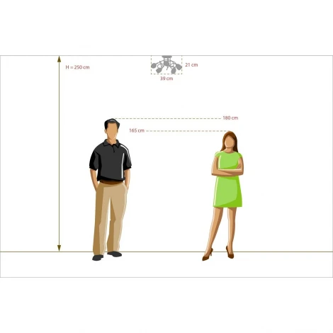 Потолочная люстра DeMarkt Этингер 704015905