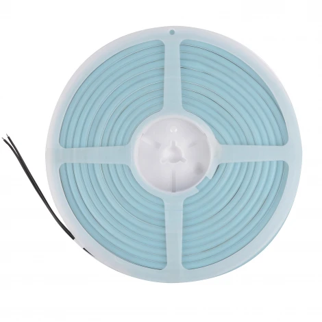 Гибкая светодиодная лента катушка 5м голубой свет Uniel Neon ULS-N01-2835-120LED/m-6mm-IP67-DC12V-9W/m-5M-LIGHTBLUE блистер