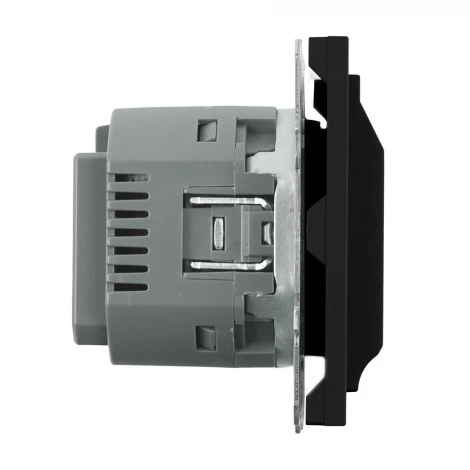 Выключатель карточный (механизм) 250В 40А RSW40-5114-05 черный уголь, soft touch Stekker Эмили 50700