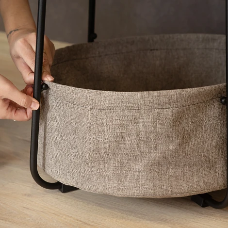 Стол журнальный Саут 11Д дуб вотан/черный Mebelik 009859