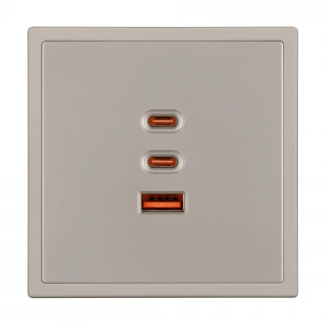 Механизм розетки с быстрой USB зарядкой ARL NOBE SCT-NOBE-MUACC-SFPL-FC-CA (65W, QC3) (Arlight,) 061835