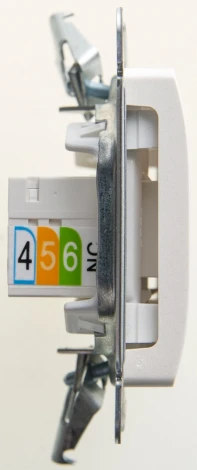 Розетка двойная телефонная RJ-11+Ethernet RJ-45 (перламутр) Systeme Electric Glossa GSL000685