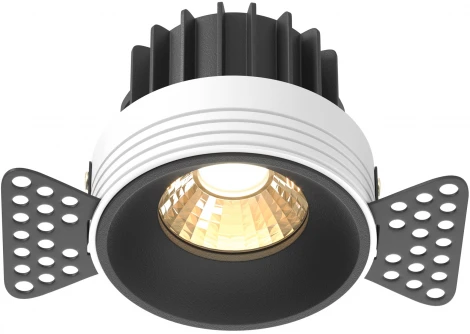 Встраиваемый светильник под гипсокартон Maytoni Round DL058-12W2.7K-TRS-B (LED, 220V, круглые)