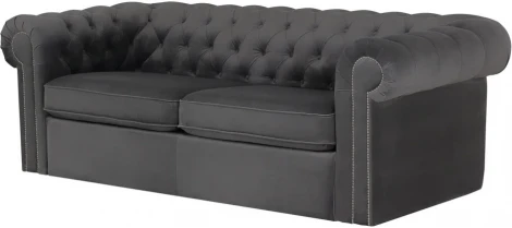 Диван Chesterfield ОГОГО (арт.344289), (Ткань/Серый)