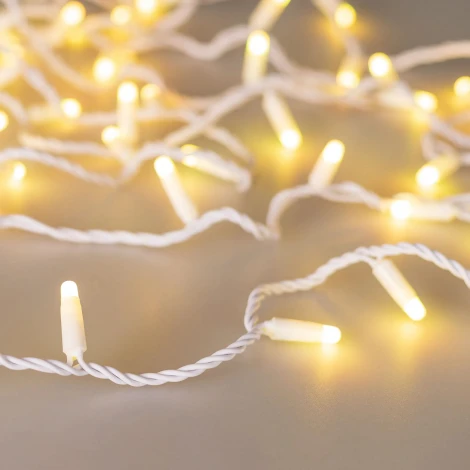 Светодиодная гирлянда ARD-STRING-CLASSIC-20000-WHITE-200LED-MILK-SYNC RGB (230V, 13W, RF ПДУ, 3000) (Ardecoled, IP65) 064840