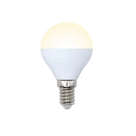 Лампочка светодиодная шар белая E14 9W 3000K Volpe LED-G45-9W/WW/E14/FR/NR