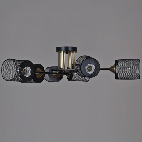 Подвесная люстра на штанге Reluce 38460-0.3-06 BK+COPPER