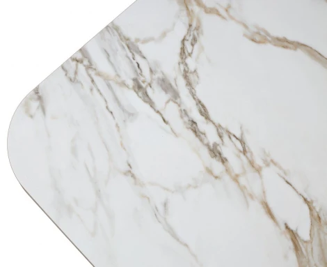 Стол МАНХЭТТЕН 200 цвет СВЕТЛЫЙ БЕЖ ( DRAC COLD XLIM), керамика / Орех Карни натуральный M-City 64767