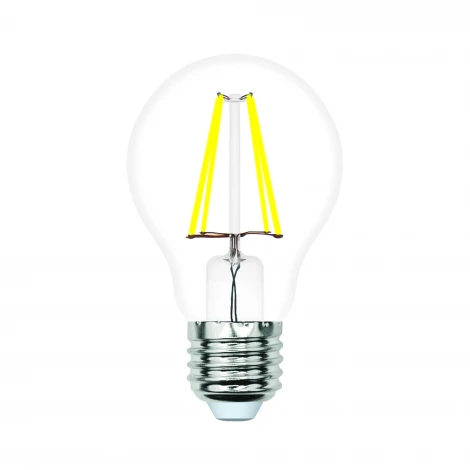 Лампочка светодиодная филаментная Volpe LED-A60-SLF LED-A60-6W/4000K/E27/CL/SLF