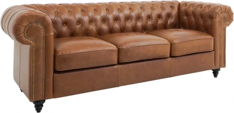 Диван Chester Classic ОГОГО (арт.329660), (Кожа/Коричневый)