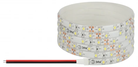 Светодиодная лента теплый белый 12V 5м ЭРА LS2835-60LED-IP65-WW-eco-5m