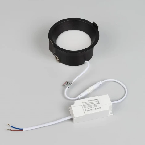 Светильник встроенный MS-BREEZE-BUILT-R104-12W Warm3000 (BK, 85 deg, 230V) (Arlight, IP20 Металл) 036621(1)