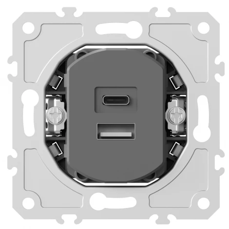 Механизм розетки с быстрой зарядкой USB Type A+С Donel DB DB20420