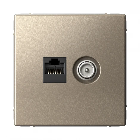 Розетка ТВ + Ethernet RJ-45 (шампань) Systeme Electric GAL000589