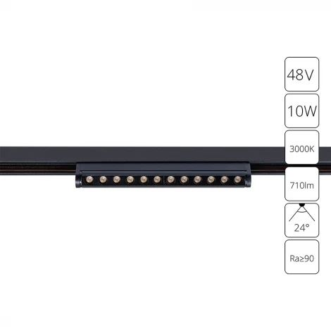 Магнитный трековый линейный светильник LED 48V Arte Lamp Optima A7288PL-1BK