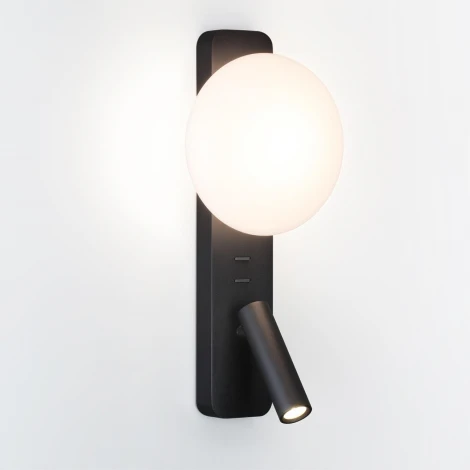Настенный светильник для чтения со спотом Odeon Light Albergo 7048/5WL металл/акрил черный IP20 LED 1*5W (220V, выключатель)