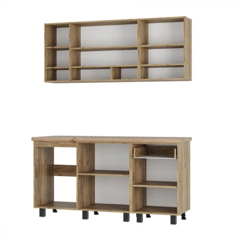 Готовая кухня БТС Вика 1,6 м, Крафт, белый