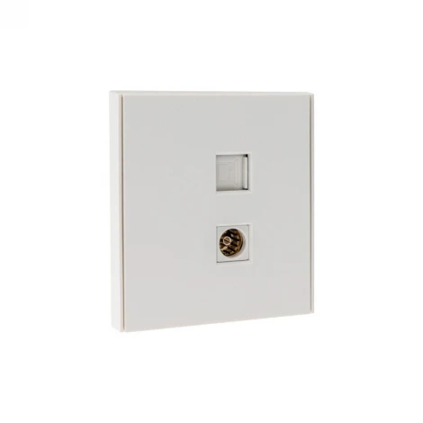 Розетка компьютерная RJ45 кат6 + TV с/у жемчуг Kranz Strong KR-78-0722-4