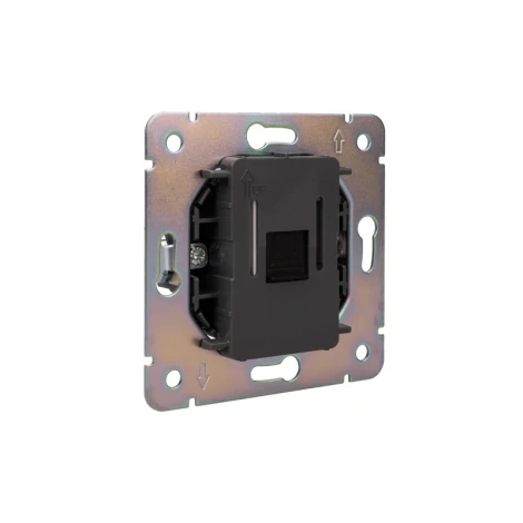 Розетка компьютерная RJ45 кат6 с/у оникс Kranz Round KR-78-0724-3
