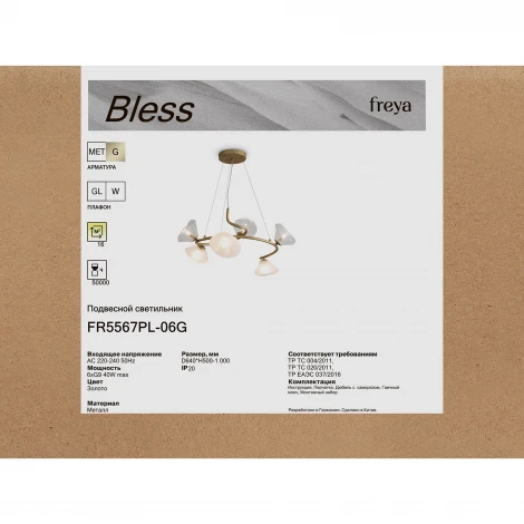 Подвесной светильник Freya Bless FR5567PL-06G