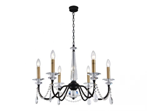 Подвесная люстра Newport Анастасия 3976/C black+brass