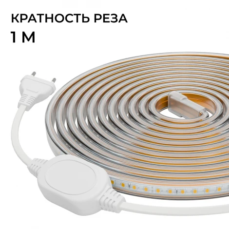Комплект светодиодной ленты 220В 6Вт/м 400лм/м 6500К (х/б, SMD2835 120д/м 5м IP65 OGM SL-67
