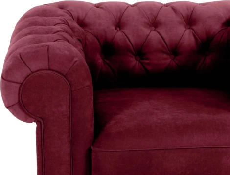Кресло Chesterfield ОГОГО (арт.339870), (Ткань/Красный)