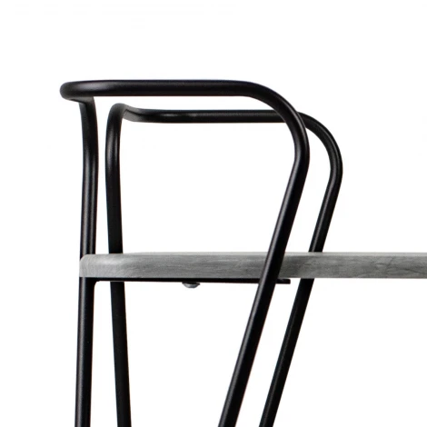 Стол сервировочный Эстер черный/орех гикори grey Mebelik 008845