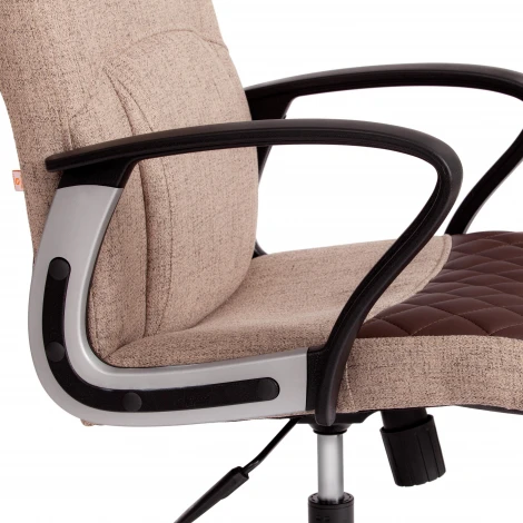 Кресло ADVANCE ткань/кож/зам, светло-коричневый/коричневый, фостер 03/36-36 Tetchair 15361