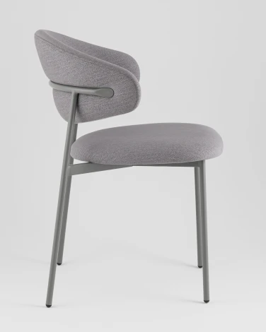 Стул Evan велюр серый каркас серый Stool Group УТ000042346
