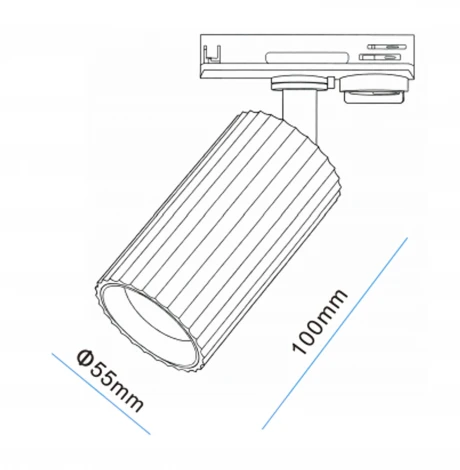 Трековый светильник однофазный GU10 max 10W 220V Черный IL.0010.0023-BK